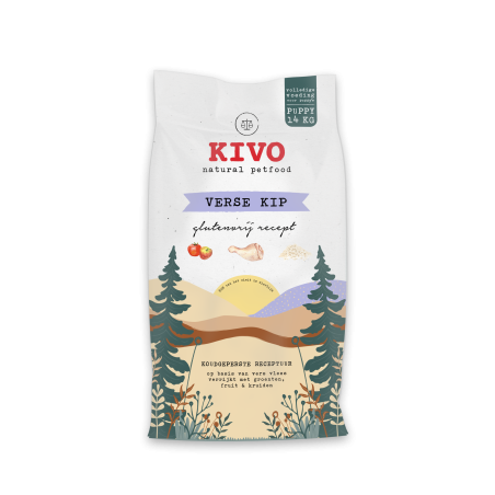 KIVO Puppy Kip 14 kg | Glutenvrije puppybrokken
