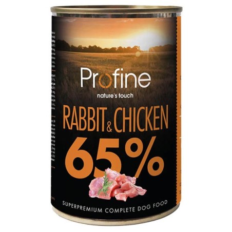 Profine natvoer - 65% Konijn en kip | compleet natvoer hond