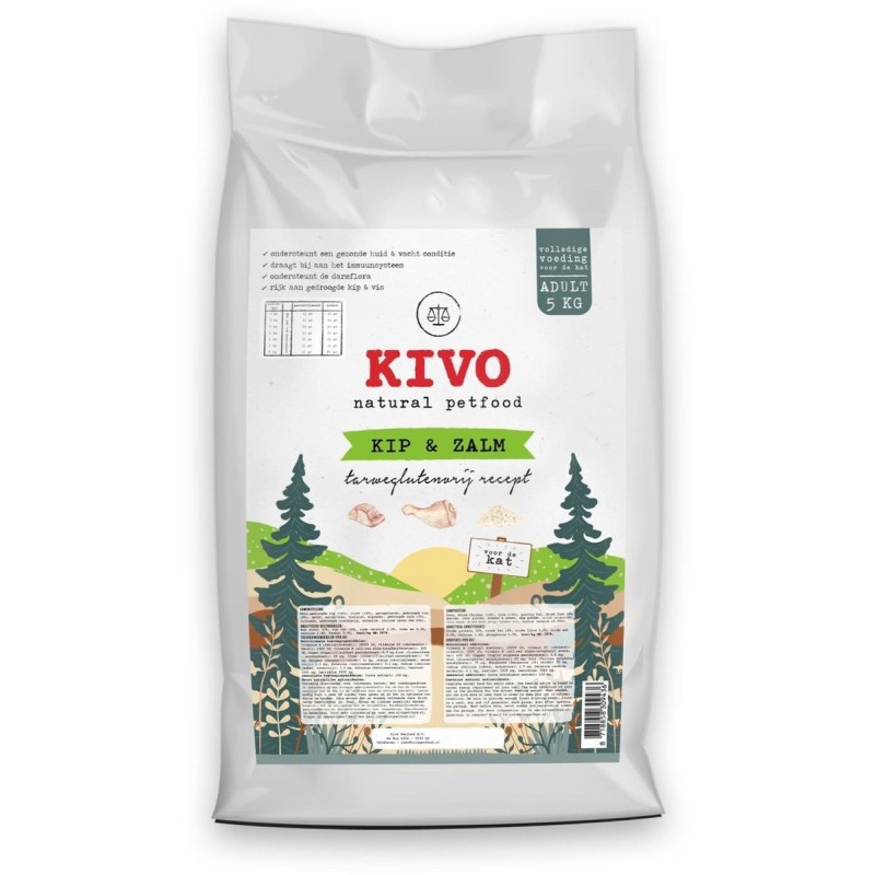 KIVO kat - Adult Kip & Zalm 5 kg KIVO kat - Adult Kip & Zalm 5 kg