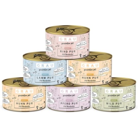 GRAU - Mixtray (6 x 200 g), mix van alle Pur soorten