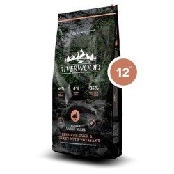 (Transport schade) Riverwood Adult Large Breed - Eend & Kalkoen met Fazant 12kg