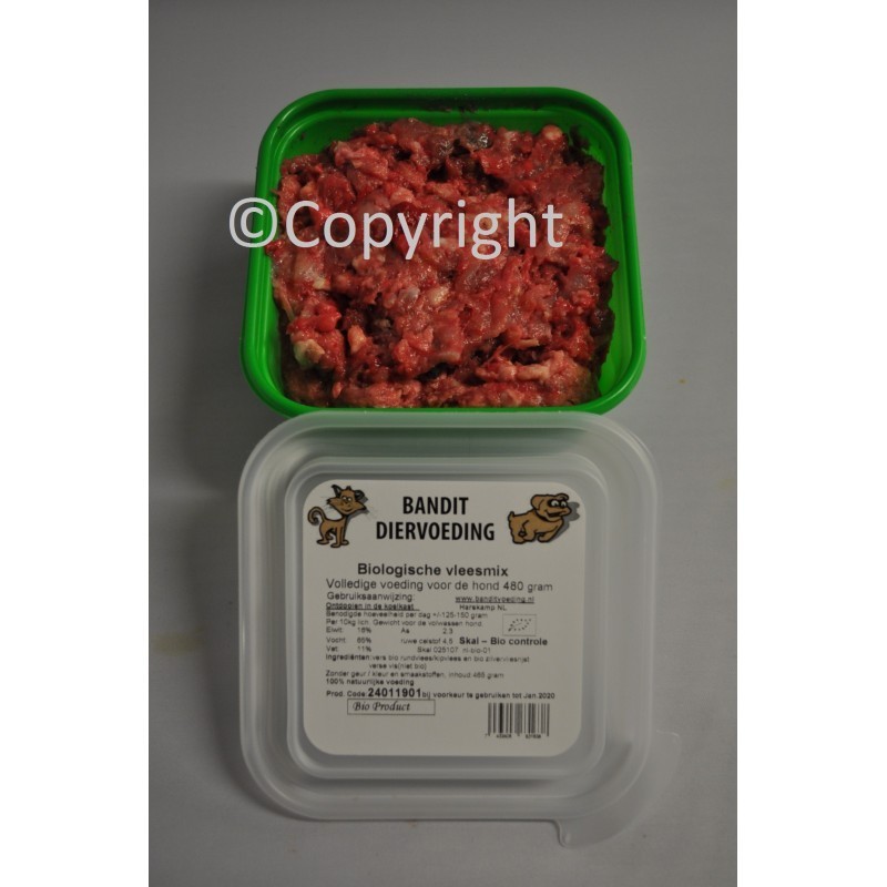 BANDIT Biologische vleesmix RUND 480gr