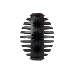 Gladiator Rugby Black L – Sterk Rubber Hondenspeelgoed