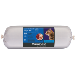 Carnibest Kat Lam, Kip, Eend & Rijst – 500g Complete Diepvriesrol