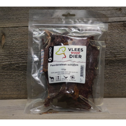 Paardensteak schijfjes 100 g — eiwitrijk & hypoallergeen hondensnack