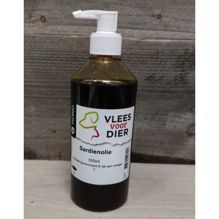 Sardienolie 500 ml — rijk aan Omega-3 (EPA & DHA) voor vacht, huid & gewrichten