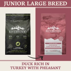 Riverwood Junior Large Breed - Eend & Kalkoen met Fazant 2kg