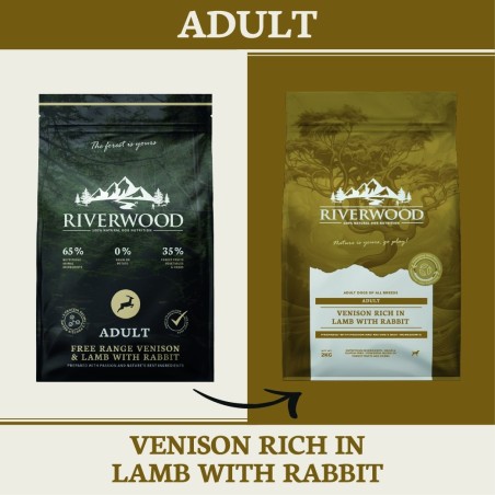 Riverwood Adult - Hert & Lam met Konijn 2kg