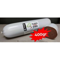 Vlees voor Dier RUND - houdbare worst 400gr