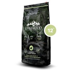 OP is OP Riverwood Junior Large Breed - Eend & Kalkoen met Fazant 12kg (tht 09-26)