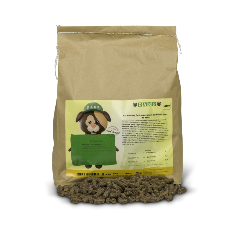 DARF Vol Zalm – Koud geperste hondenbrok met zalm & lam, vervanger vers vlees