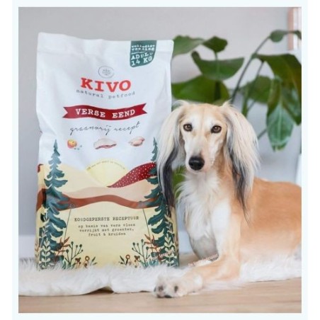 KIVO Verse Eend Graanvrij - een koudgeperste, graan-, gluten- en sojavrije brok