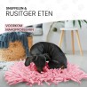 Eat Slow Live Longer Play Mat Roze voor hond en kat. Snuffelmat tegen schrokken, voor mentale uitdaging, rustiger eten en extra