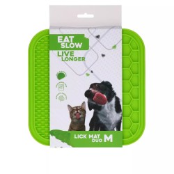 Eat Slow Live Longer Lick Mat Duo M Groen