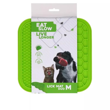 Eat Slow Live Longer Lick Mat Duo M Groen