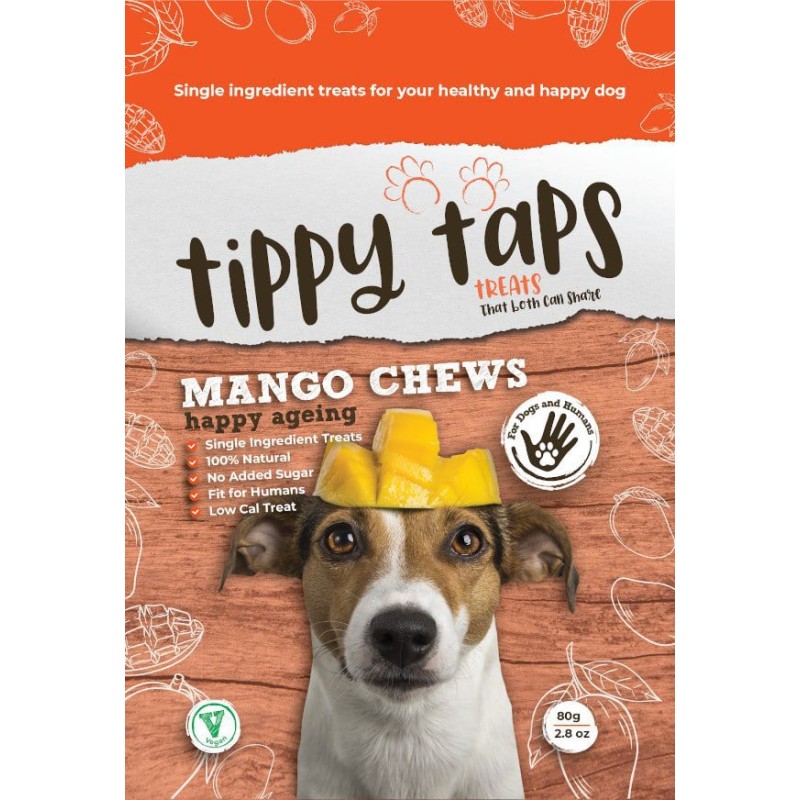 Tippy Taps Mango 80 g | Natuurlijke hondensnack