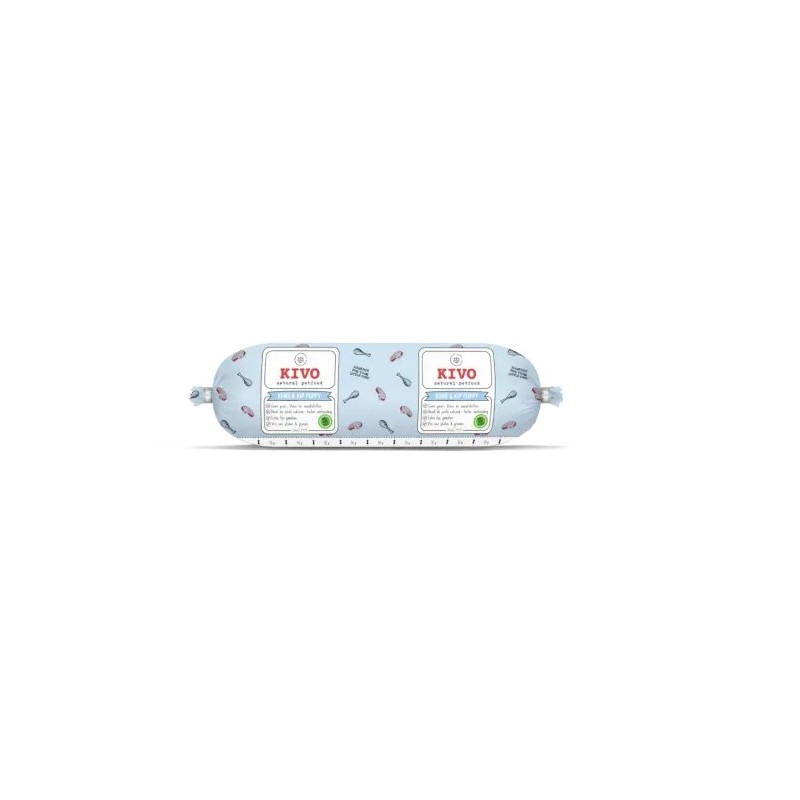 KIVO - Puppy rund & kip compleet 500gr KIVO - Puppy rund & kip compleet 500gr