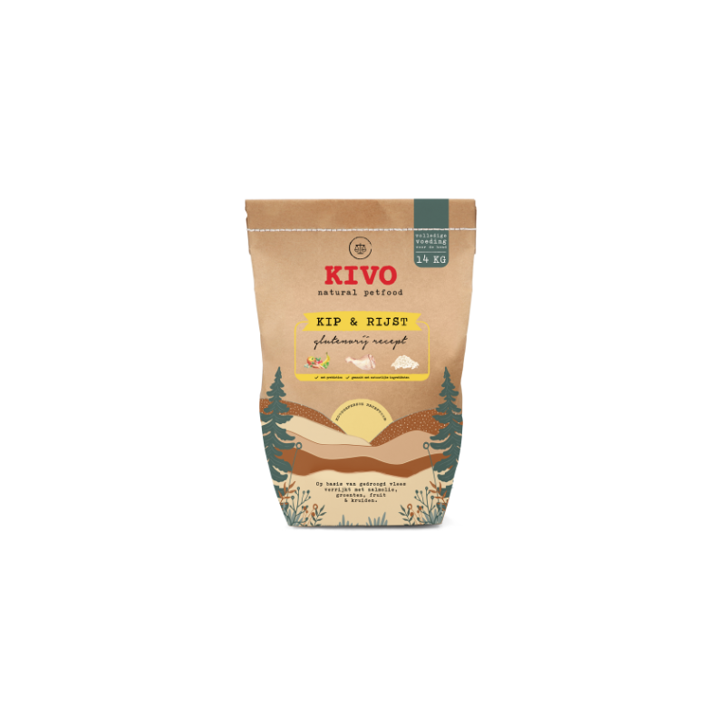 KIVO KIP & RIJST GEPERST Glutenvrij 14KG KIVO KIP & RIJST GEPERST Glutenvrij 14KG