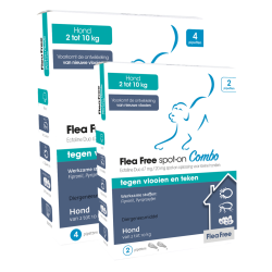 Emax Flea Free spot-on Combo Hond 2 tot 10 kg - 4 pipetten